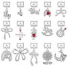 Crystal Moon Butterfly Rose Star Bow Cats Pendant Italian Charm Link Fit 9mm Stainless Steel Bracelet Women Jewelry DIY Making