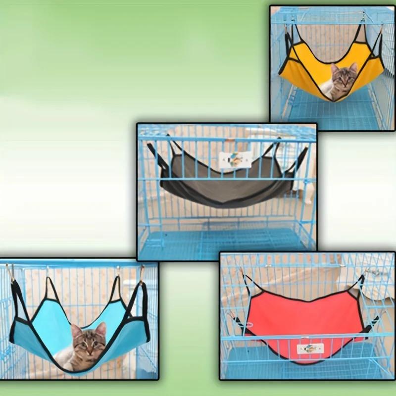 1pc Cat Hammock Bed, Damp Proof Cat Sleeping Bed Hanging Swing All Seasons Cat Hammock For Small Pets With Easy Install Hooks