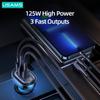 USAMS Быстрое автомобильное зарядное устройство 125 Вт, прозрачное USB-зарядное устройство переменного тока для iPhone 13, 12, 11, iPad, Xiaomi, Huawei, Samsung, телефона, ноутбука, планшета