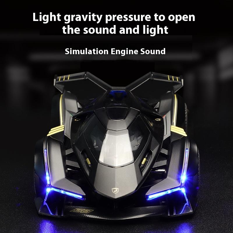 Моделирование 1:22 V12 GT Сплав Модель Спортивного Автомобиля, Игрушка для Мальчиков Подарок на День Рождения, Коллекционные Украшения Модели Автомобилей с Открывающимися Дверями