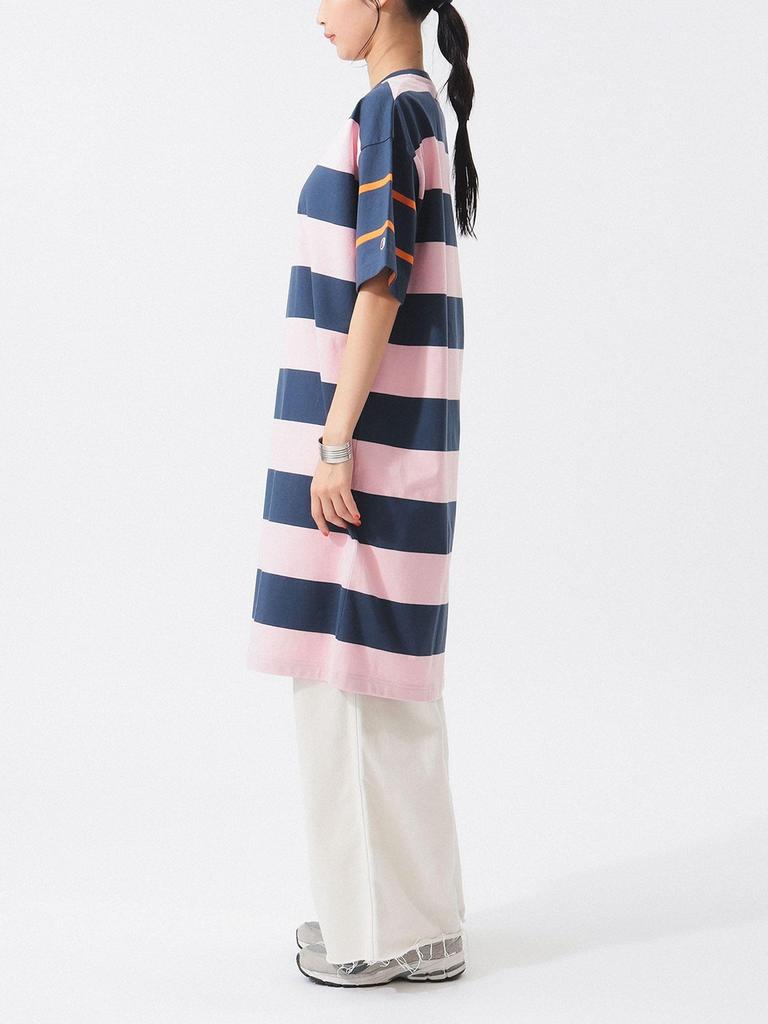 Платье Beams Boy [Специальный заказ] Платье Champion Border Crazy, женское, розовое, размер S