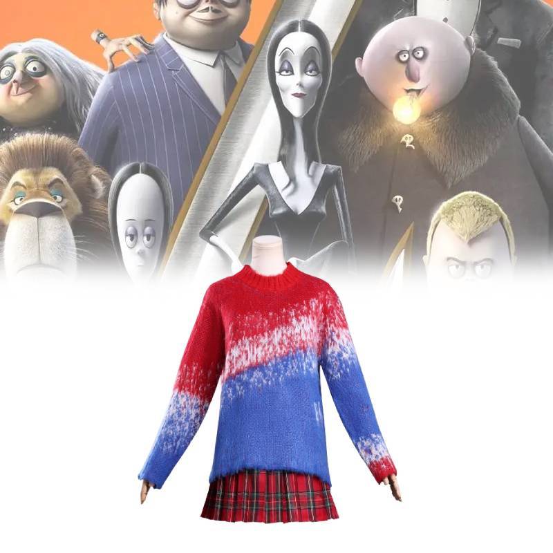 Семейка Аддамс 2 Косплей Платье Персонажа Полиэстеровая Ткань Игра Аниме Ролевая Игра