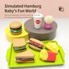 Detachable Plastic Snack Hamburger Pretend Toy Kids Kitchen Play House Food Toy Children Hamburger Pretend Play Cooking Toys Set