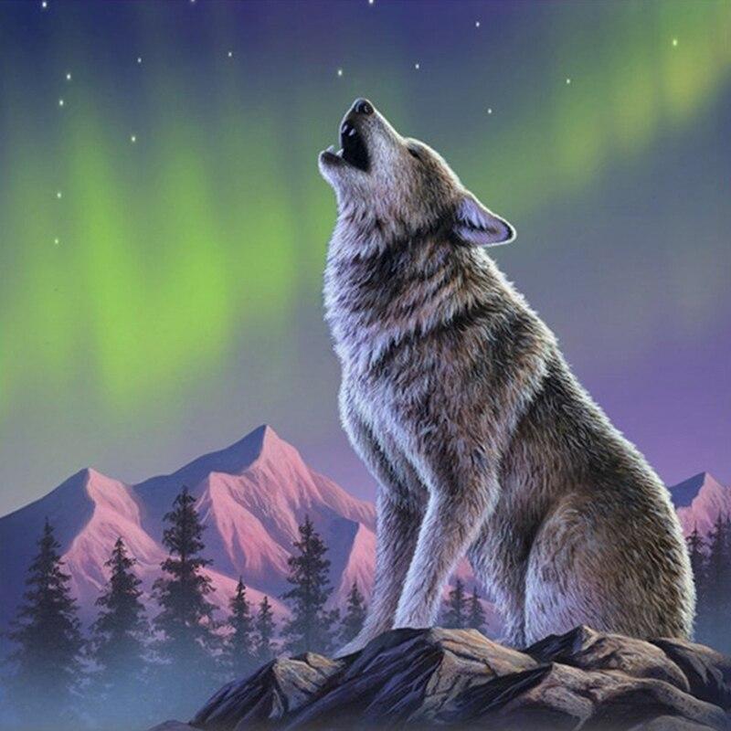Новый 5D DIY алмазная живопись волк Алмазная вышивка животные пейзажи вышивка крестиком полная круглая дрель домашний декор ручной подарок