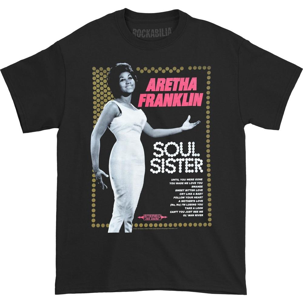Мужская футболка Aretha Franklin Soul Sister Slim Fit Черная