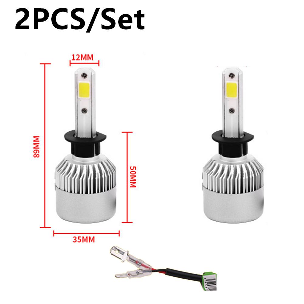 2 шт. светодиодные H1 H3 H7 H4 H13 H11 9004 880 9007 Auto S2 автомобильные лампы для фар 72 Вт 8000LM 6500K для освещения от 9 В до 36 В 200 м