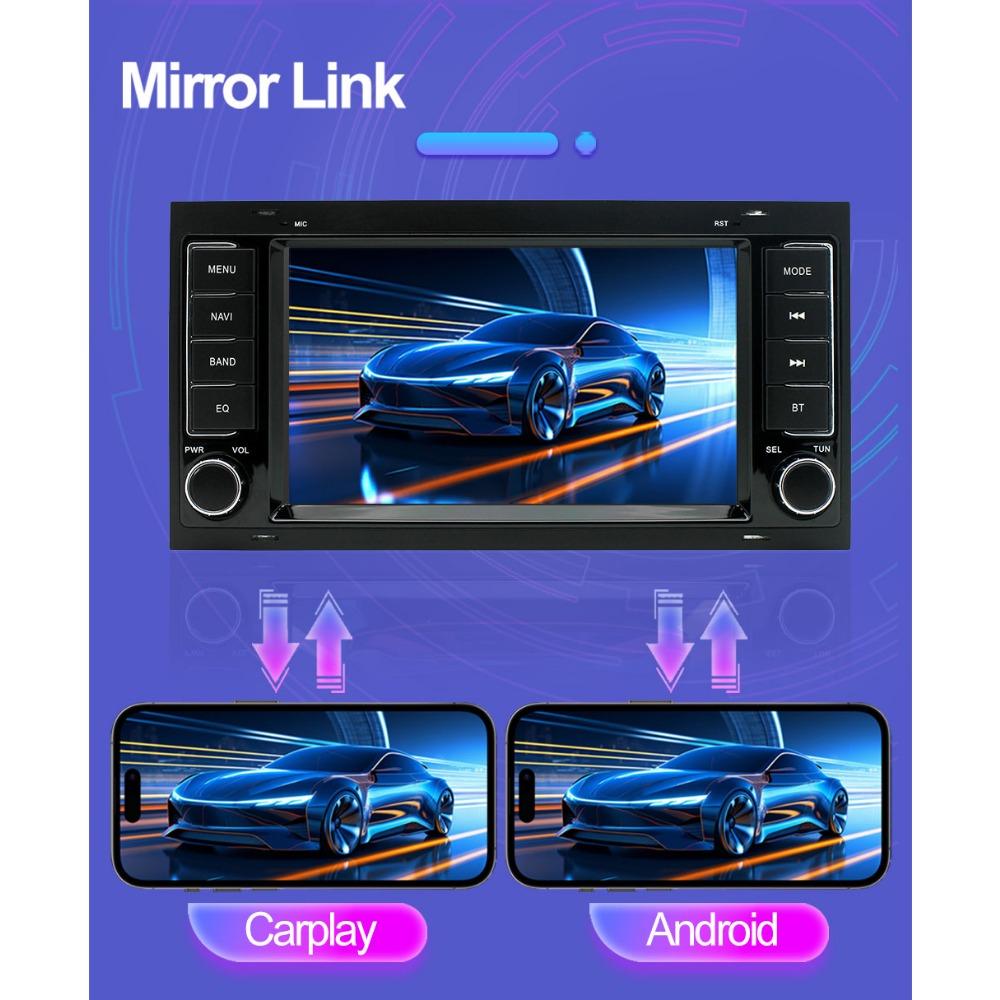 Автомобильный радиоприемник мультимедийный проигрыватель для Volkswagen Touareg Transporter T5 Multivan 2004-2011 2 Din Android Carplay GPS Autoradio 1+32 ГБ