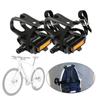 Multi-Purpose Bicycles Pedals Bike Pedals with Toe Clip and Straps for Exercise Bike, Spin Bike and Outdoor Bicycles