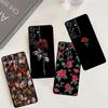 Цветочный чехол с красными розами для Samsung Galaxy S24 S23 S22 Ultra Plus S20 S21 FE S8 S9 S10 Note 10 20 Ultra