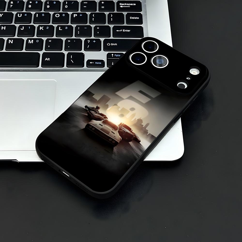 F-Быстрый И F-Яростный Чехол Для Телефона Для IPhone 17 Air 16 E Pro Max 15 14 13 Mini 12 Pro 11 Max Plus Черный Мягкий Чехол