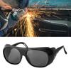 10pcs Safety Protection Glasses Windproof Sandproof Welding Labor Protective Goggles  less than br more than (Gray lens