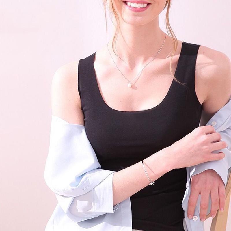 Ladies Seamless Ice Silk Thin Vest Base Single Wear All-match Large Size Outer Wear Sling