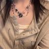 Y2K Black Cat Star Ожерелье - Субкультурная ключичная цепочка для женщин, легкий роскошный стиль ниши