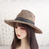 Beach Travel Male Dad Bowler Hat Middle-aged Men Straw Hat Old Man Sun Hat Solid Color Panama Hat