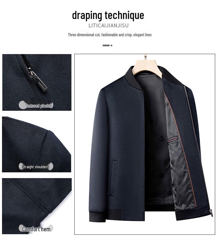 Мужской пиджак в стиле business casual из 100% чистой шерсти