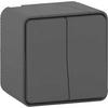 Double Va-et-vient - Schneider - Mureva Styl - Saillie - Gris - IP55 IK08