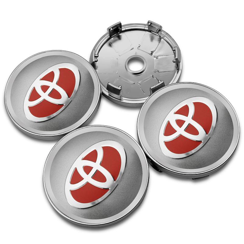 4 шт. 56+60 мм Наклейки-значки ступицы колеса автомобиля Центральные колпачки Покрытие диска Автоаксессуар Для Toyota Prado Yaris Hilux Verso Fortuner Supra