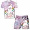 Fashion Baby Unicorns Clothes Summer Boys Clothing Sets Fashion Cartoon T-shirts + Short 2pcs Suit Children Men Women Clothes