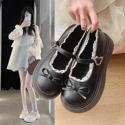 Модная женская обувь Мэри Джейн, модные туфли-лодочки с неглубоким вырезом, милые туфли в японском стиле с круглым носком, туфли JK для женщин, маленькая кожаная обувь