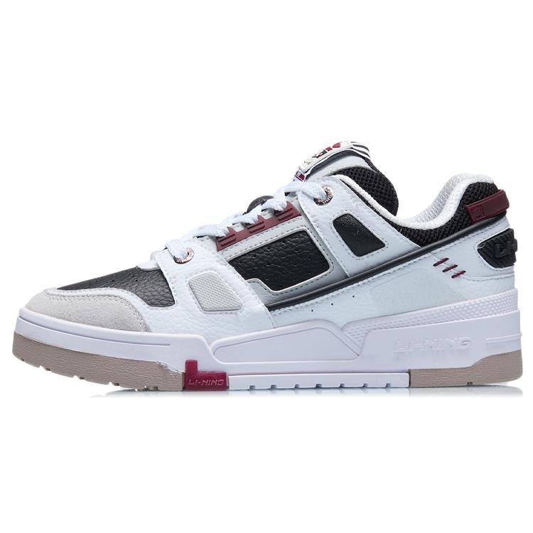 Li Ning Скользкие Низкие Кеды для Скейтборда Женские Белые Черные AGCR400-2