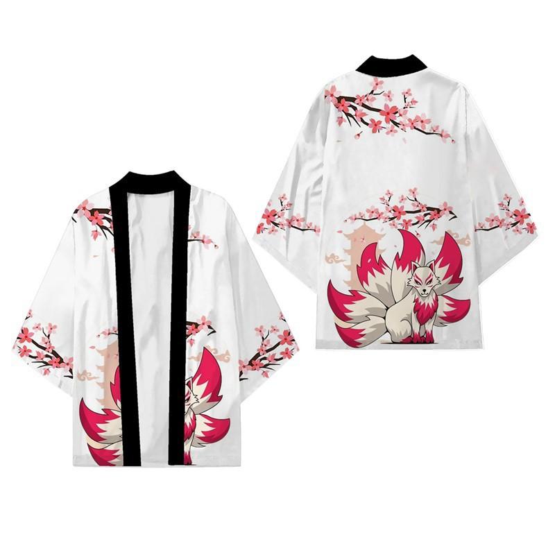 Fashion Anime Dragon Print Cardigan Kimono Harajuku Women Men Yukata Female Japanese Streetwear Traditional Cosplay Haori