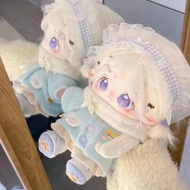 Игрушка-кукла из хлопка с бежевыми волосами 20 см, милая и классная игрушка, набор игрушек, одежда для игрушек, подходит для фанатов аниме, детские подарки на Хэллоуин