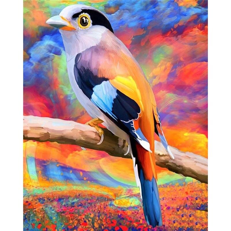 5D круглая алмазная живопись Цветная птица животное для детей и взрослых картина вышивка мозаика дизайн ремесла домашний декор подарок