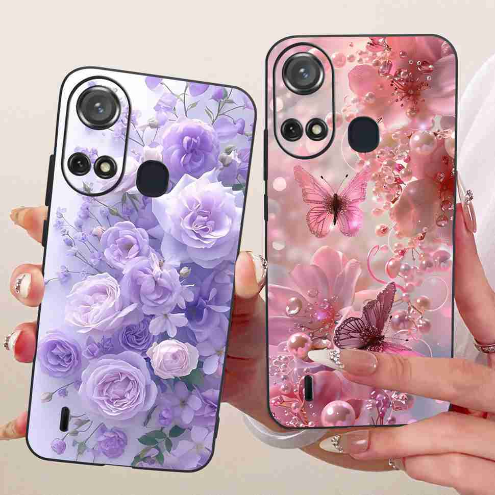Чехол для ITEL A58 Lite Силиконовый Мягкий Чехол Capa для ITEL A58 A 58 Lite A58Lite Новый Модный Бампер с Рисунком Бабочки Capa