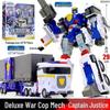 Mini Force 7 Super Agent King Power Patrol Transforming Robot Toy Model