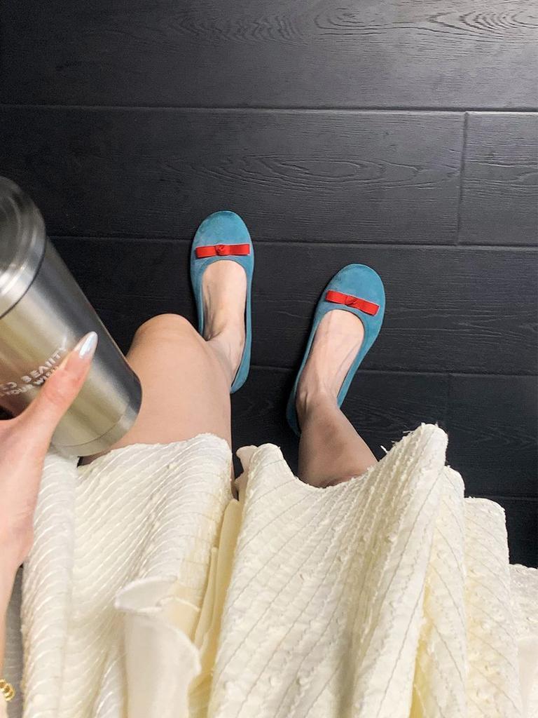 French Bow Ballet Shoes Fairy Style Versatile Flat Shoes Round Head Gentle Evening Summer New