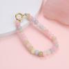 GEMCHIC Women's Beaded Natural Stone Geometric Necklace Bracelet Set Creamy Sweet Style
