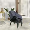 Folding Chair Cover, High Back Heavy Duty Stacked Dust Cover for Armchair