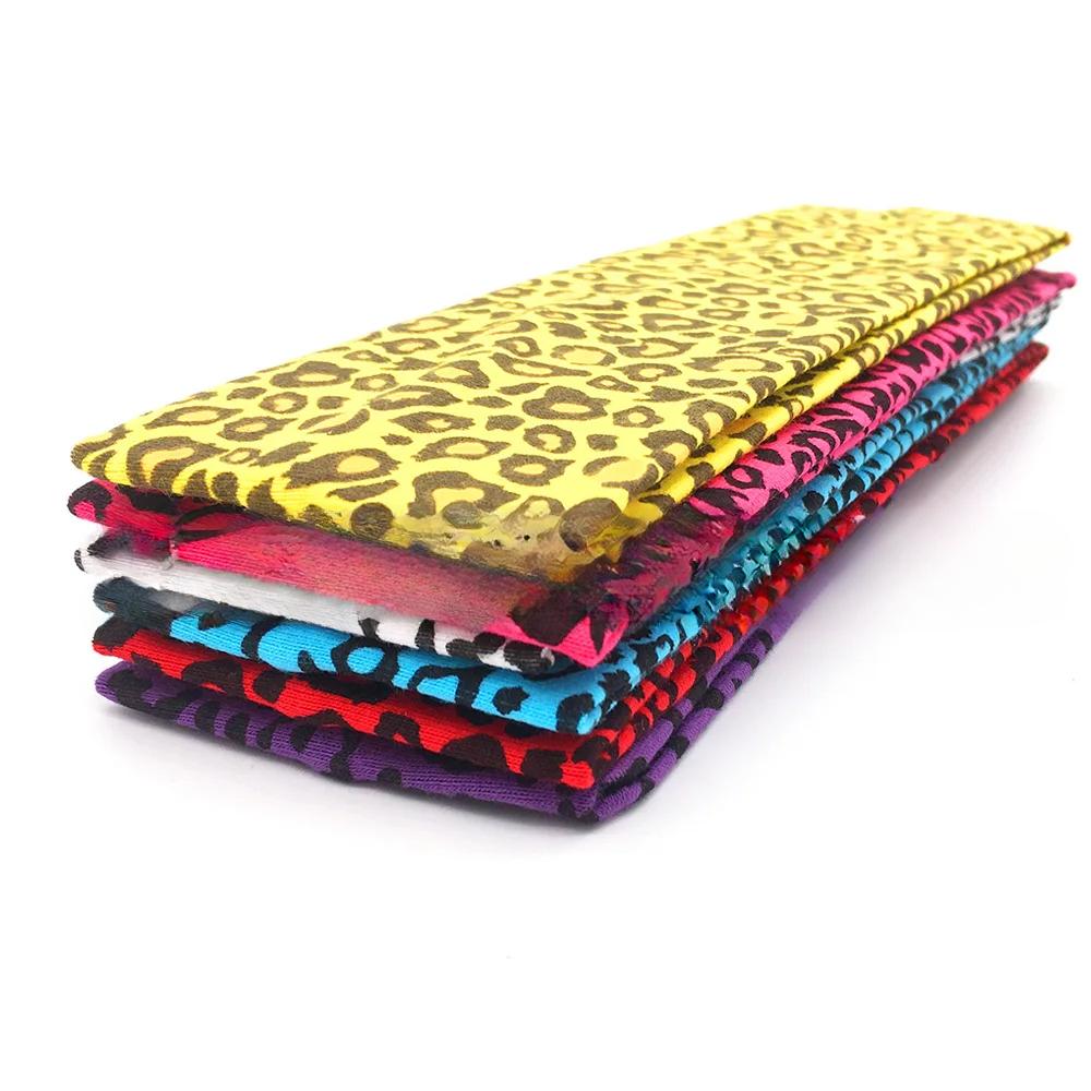 Модная спортивная повязка на голову с леопардовым принтом, повязка на голову для йоги, женская фитнес-повязка, эластичный хлопковый платок, впитывающий пот, спортивный головной убор