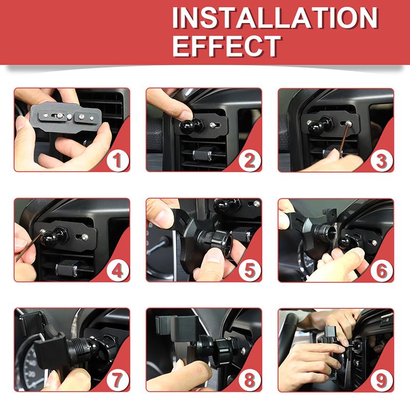 Автомобильный кондиционер, вентиляционное отверстие, кронштейн для мобильного телефона, подставка для GPS-телефона, подходит для Ford F150 2021 года, аксессуары для салона автомобиля