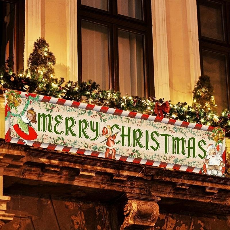 Рождественские баннеры на открытом воздухе Флаги Счастливого Рождества Украшения для дома Рождественские украшения Рождественские подарки С Новым годом