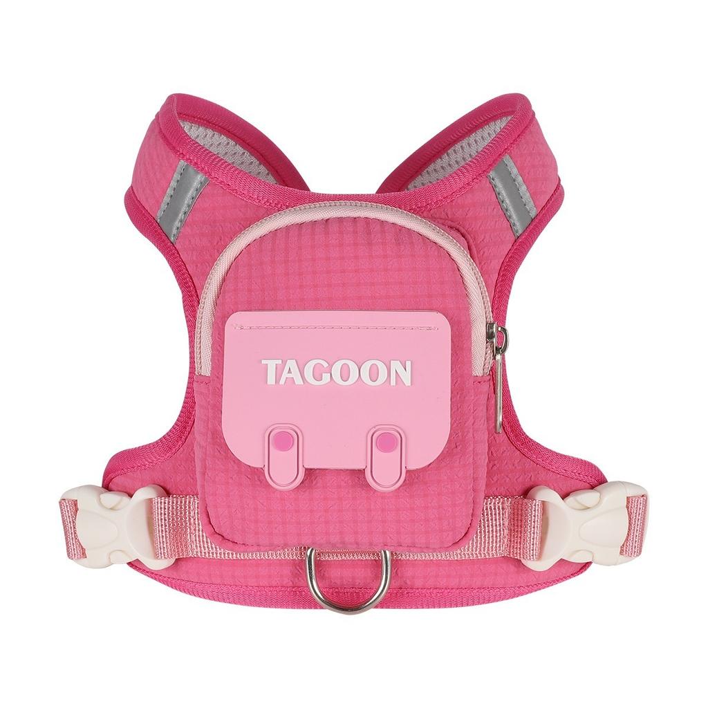 Collars Harnesses Leads Dog Harness Backpack Leash Set Pet Travel Vest Detachable Storage Bag Adjustable Breathable Walking Trac