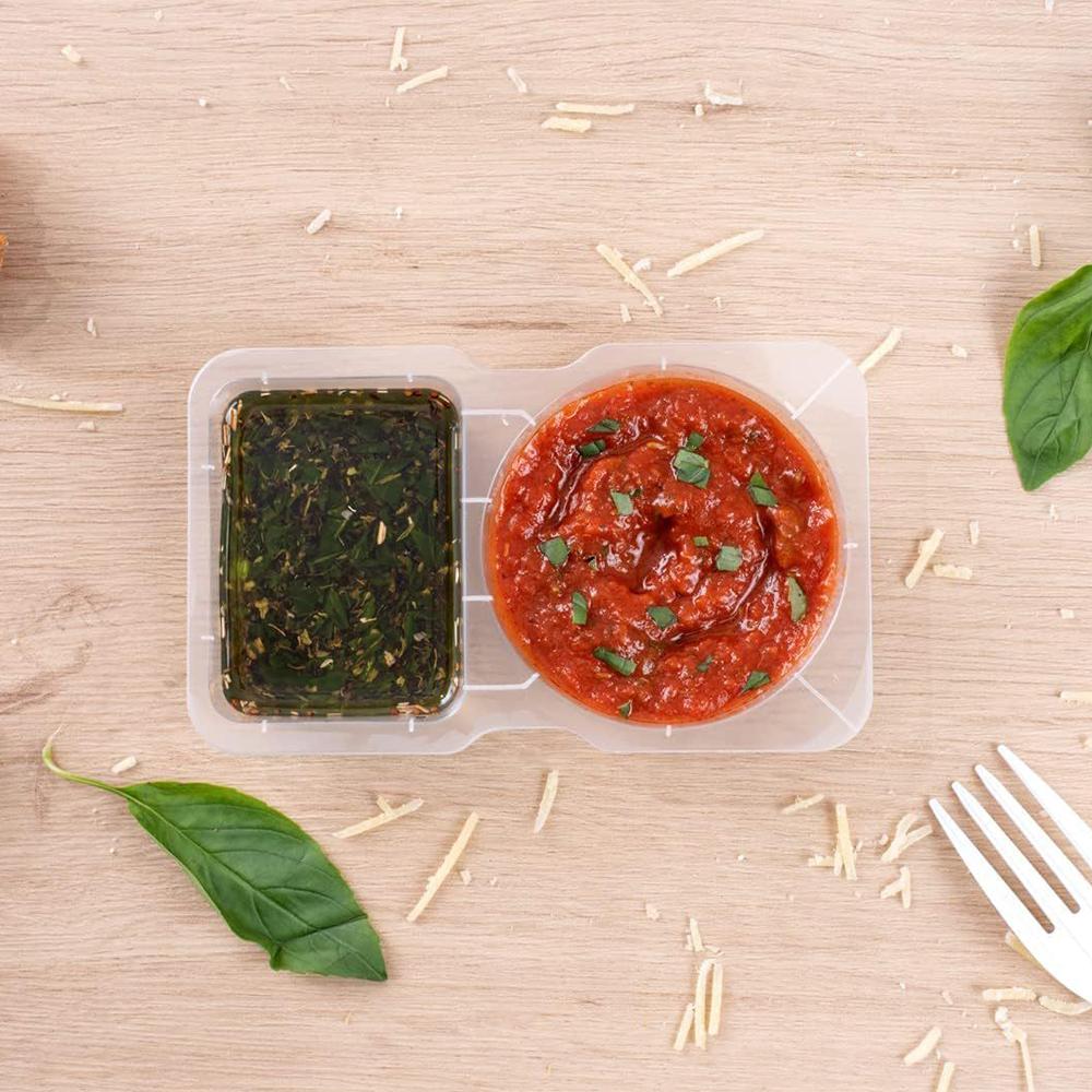 15 шт. Контейнеры для приправ с двойным отделением для соуса на вынос, дорожный перекус