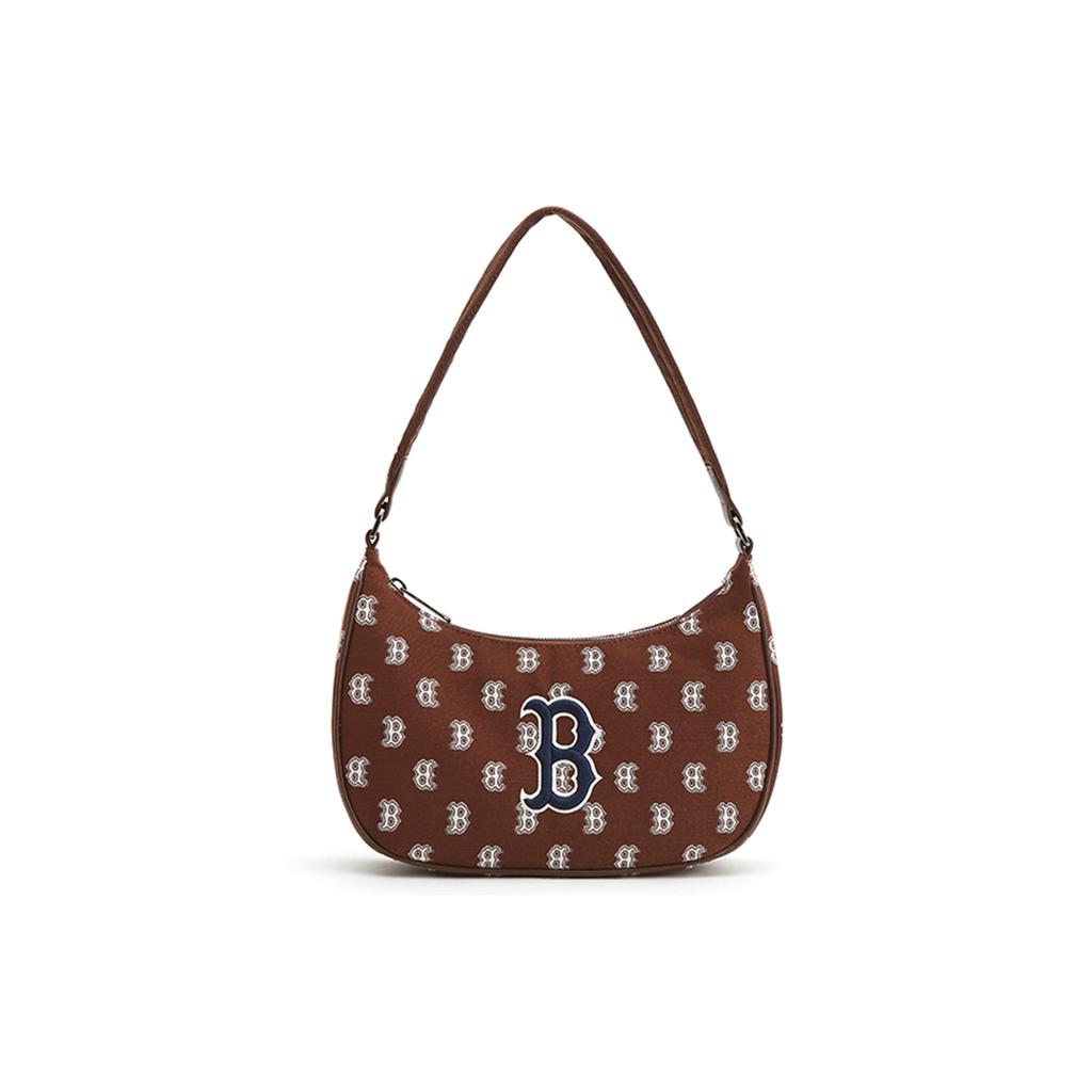MLB Polyester Shoulder Bag, Handbag, Shoulder Bag Unisex Dark Brown 3ABQS102N-