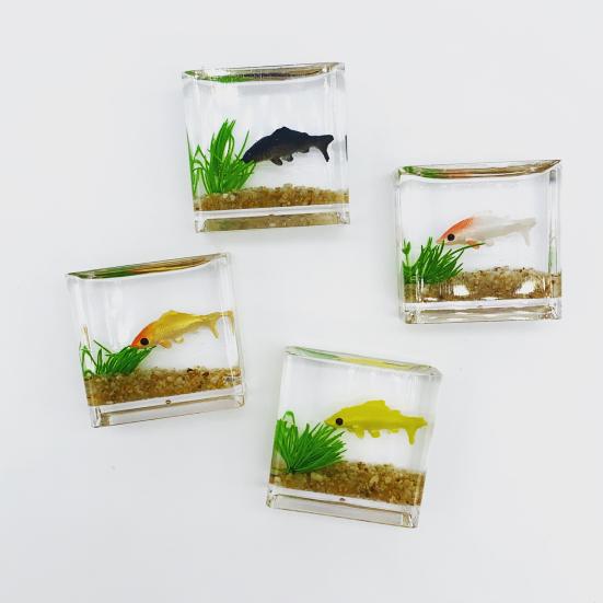 Игрушка-аквариум, миниатюрные украшения, кукольный домик из смолы, аквариум, аксессуары для сцены для девочек