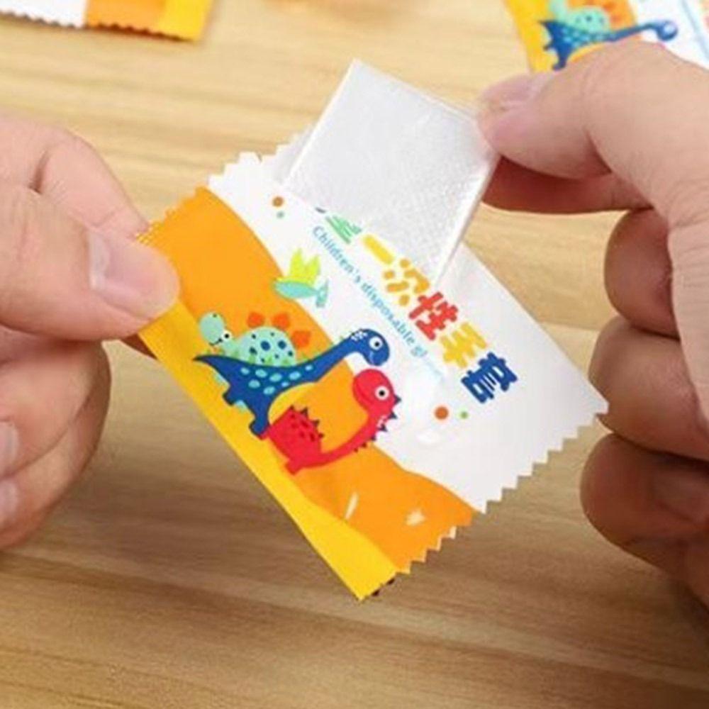 100 шт. Перчатки детские пищевые прозрачные перчатки для малышей перчатки с мультяшной росписью 3-12 лет