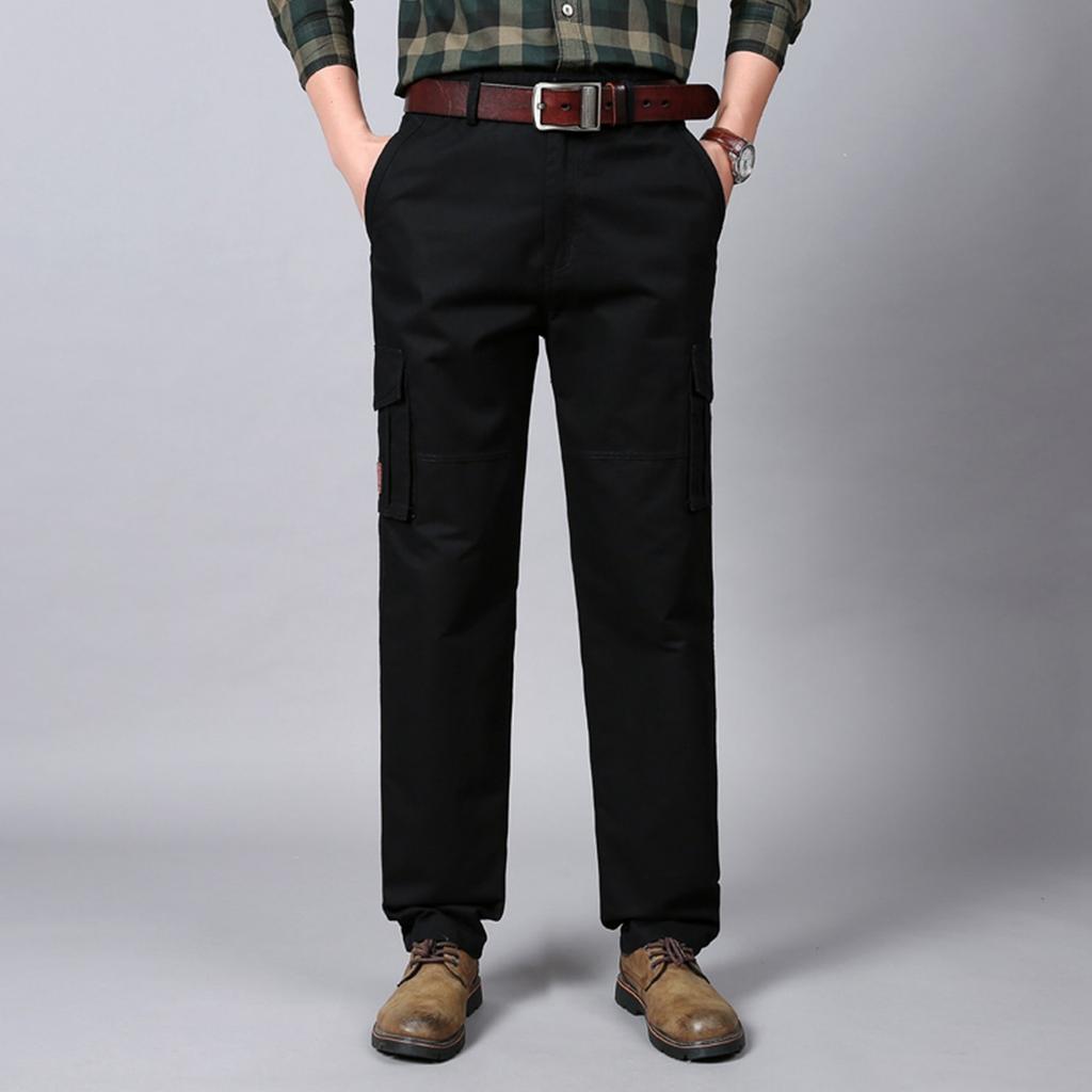 Мужские трансграничные рабочие брюки больших размеров с множеством карманов, повседневные брюки, хлопковые брюки