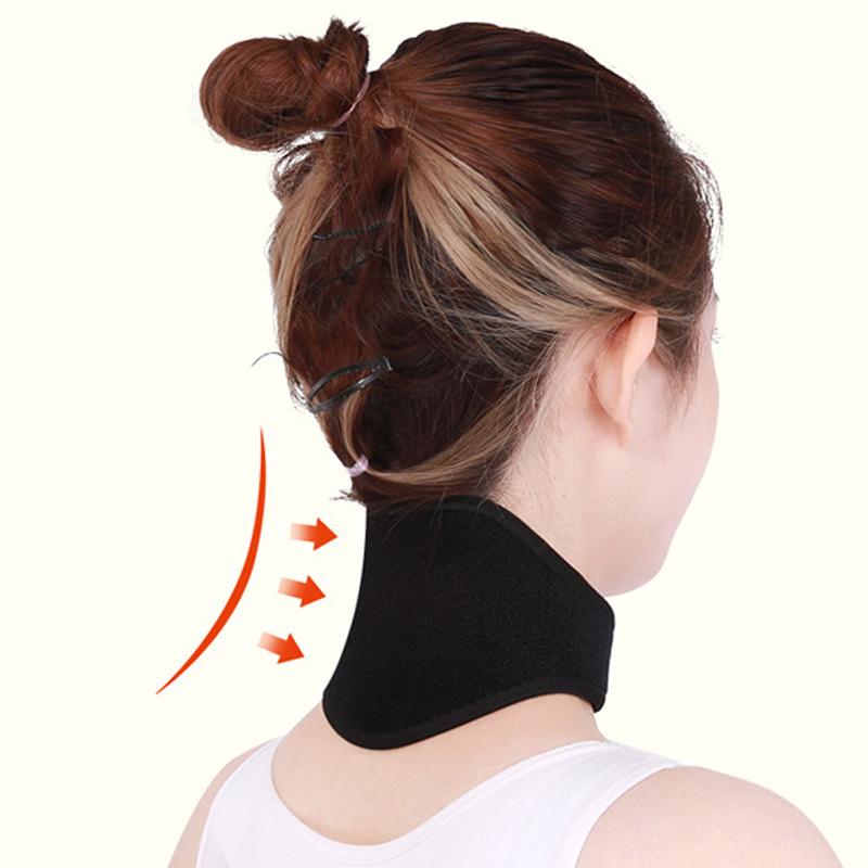 Self-heating neck brace equipped with magnetic neck massage function, providing relaxation without additional equipment