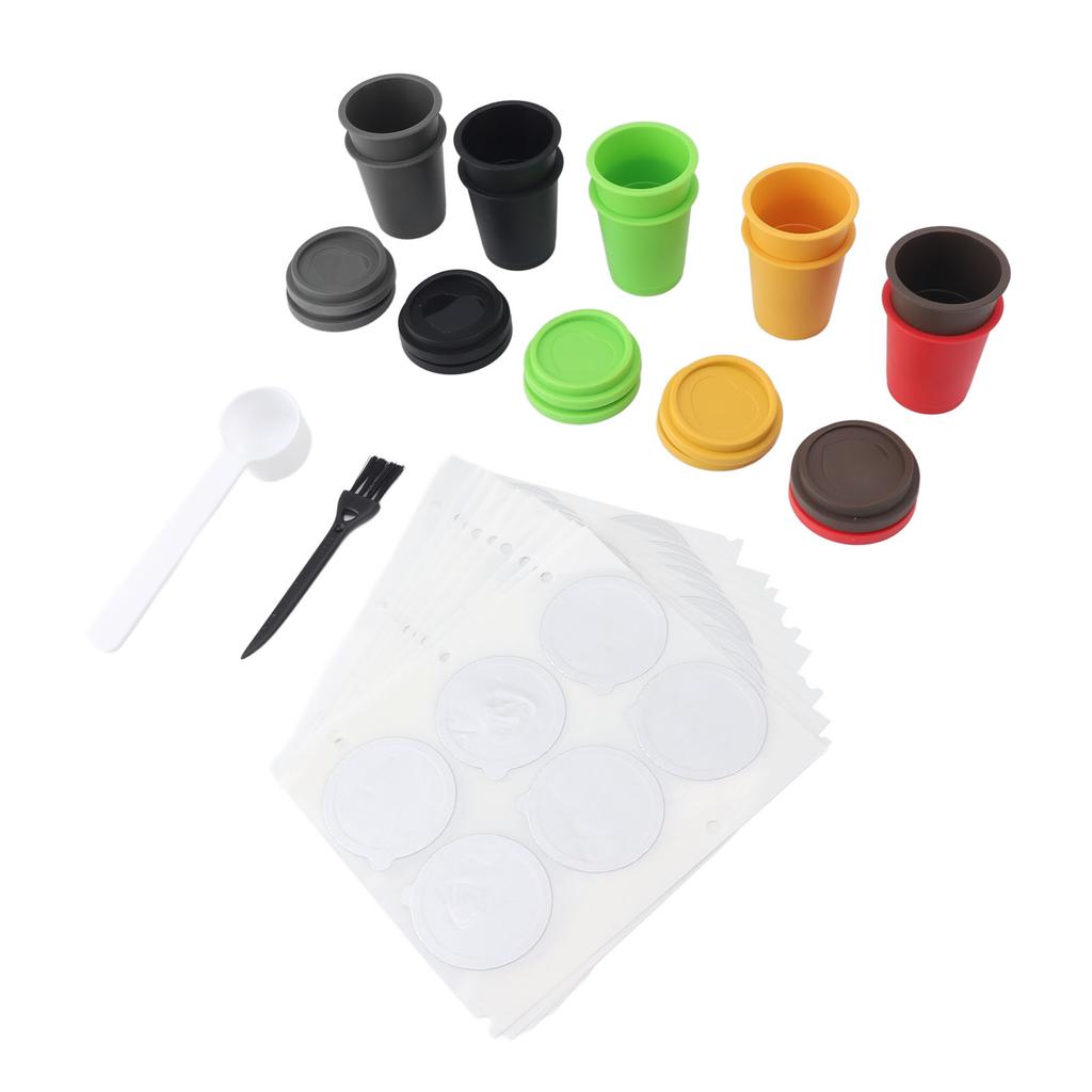 10 шт. Одноразовые кофейные капсулы с запаянным дном из алюминиевой фольги, заполненные кофе, для кофемашины