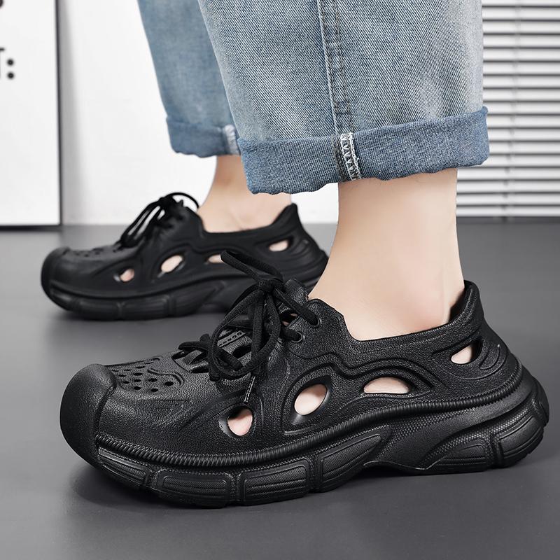 Мужская модная повседневная обувь, летние сандалии, мужская и женская спортивная обувь с перекрестными шнурками, нескользящие тапочки, мужские сандалии для улицы