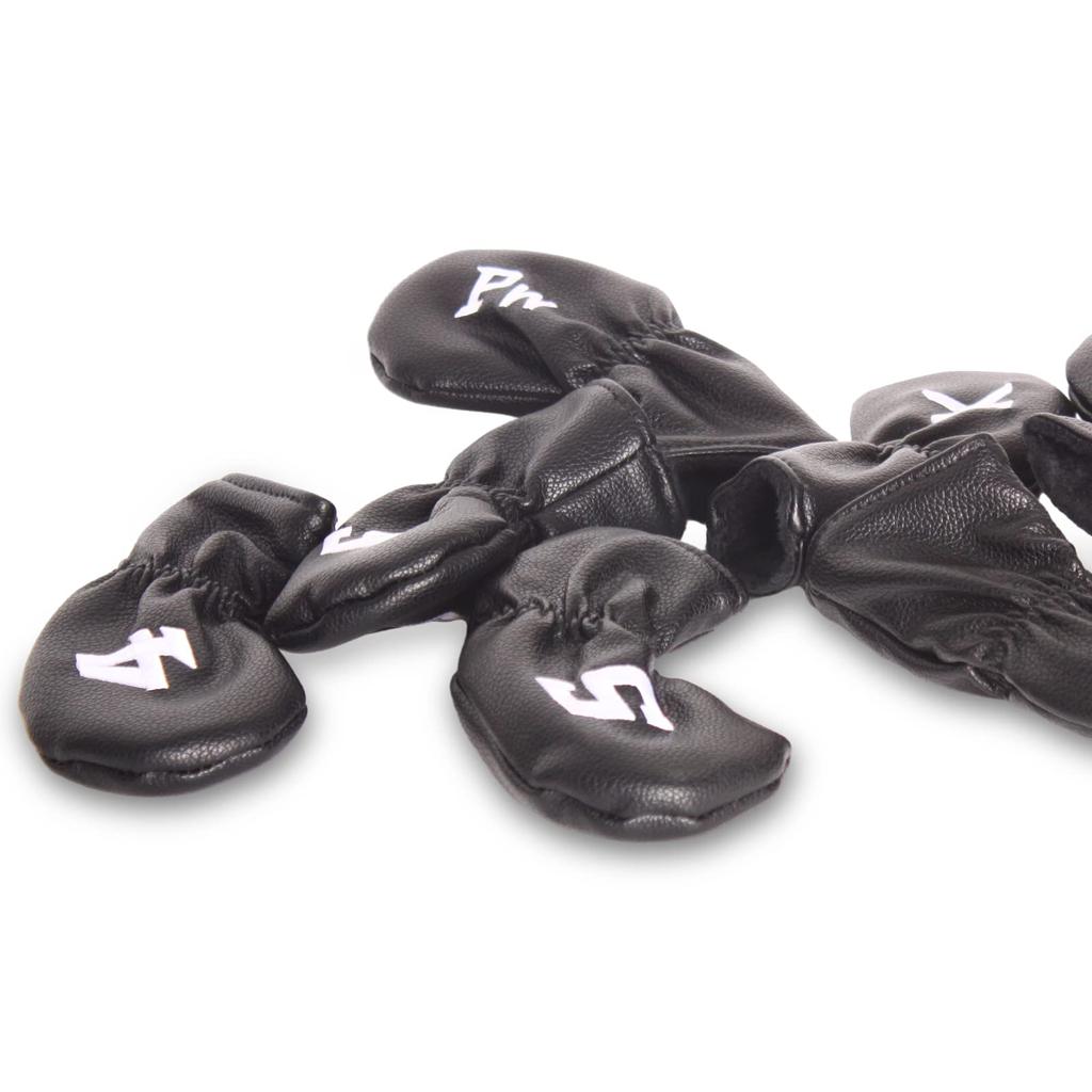 Andux 10 шт./компл. PU Чехол для головки гольф-айрона с номерами с обеих сторон Черный MTPU02