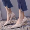 Spring Autumn Women Pumps Pointy Soft Leather Kitten Heel Professional Single Shoes for Women Zapatos De Tacon Mujer Elegantes