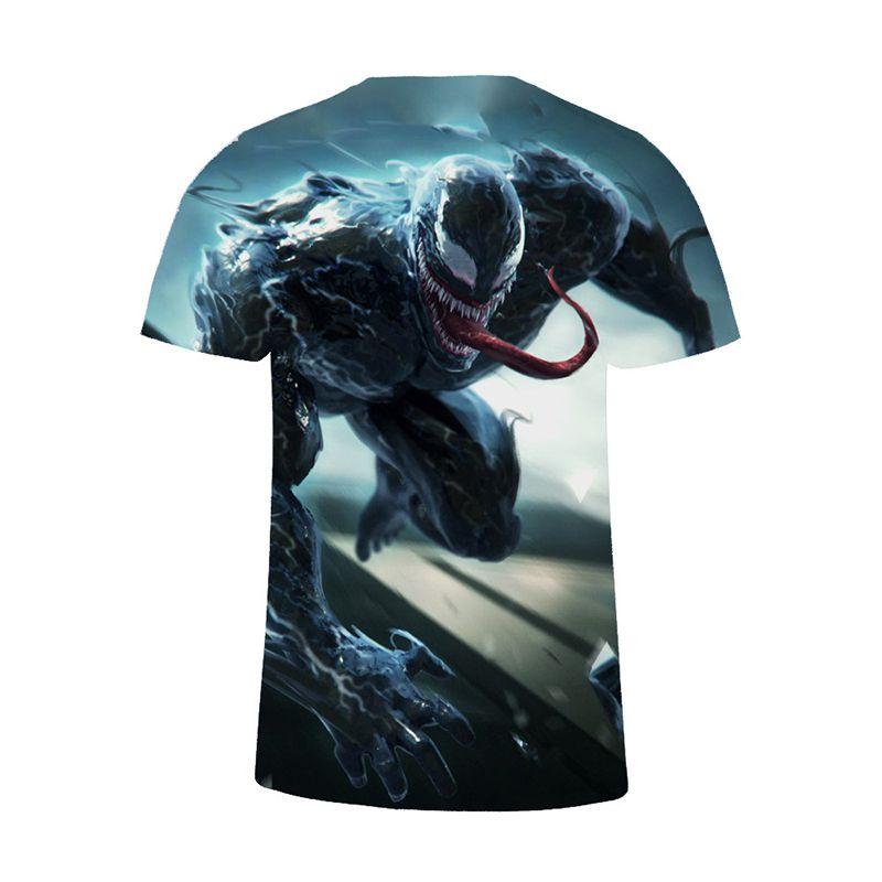 Stylish Women Men Movie Venom Comic Print Casual 3d T-shirt For All Seasons