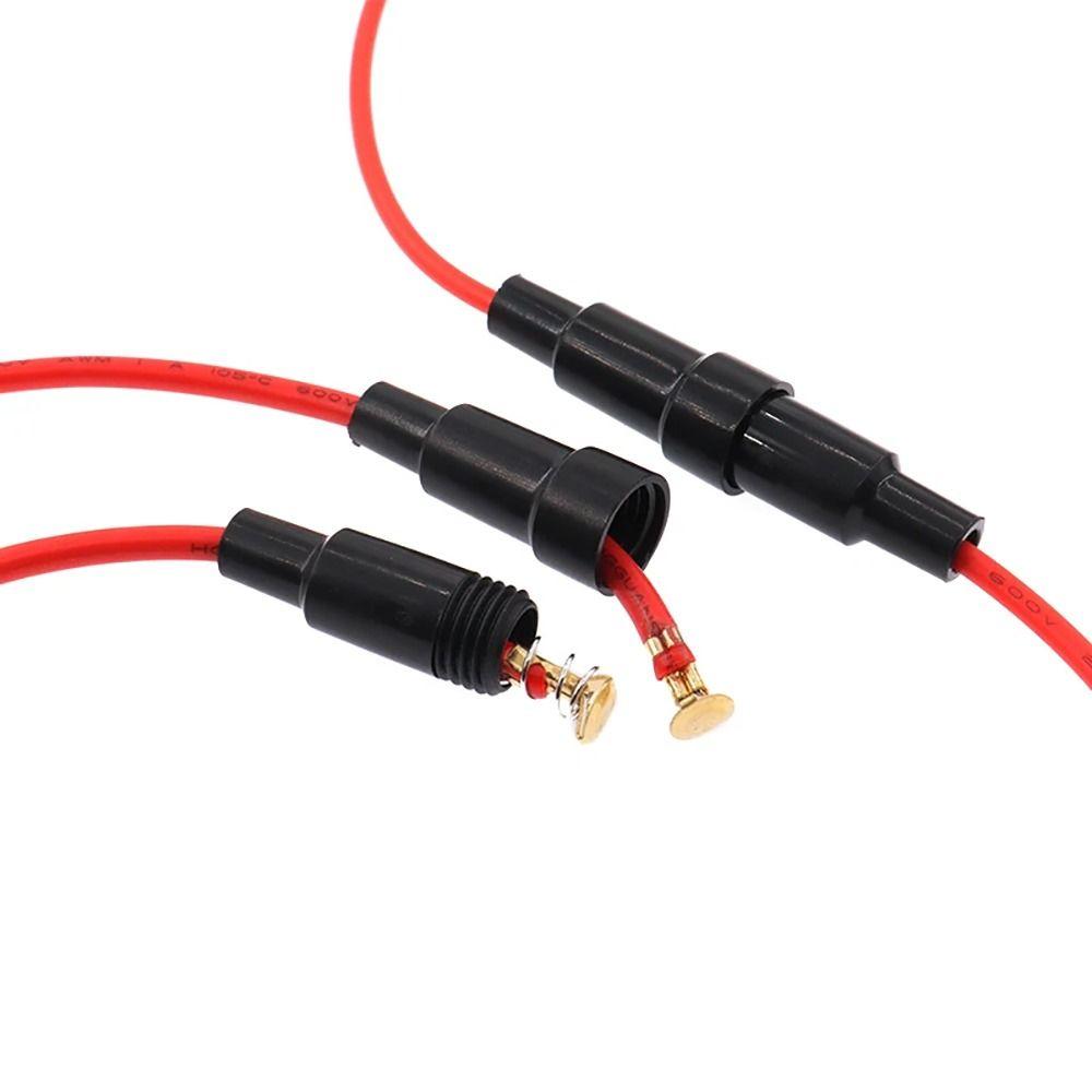 1/10 шт. Винтовой тип 5X20 мм Корпус предохранителя с кабелем 20AWG Предохранительная трубка Новый держатель стеклянного предохранителя