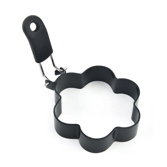 Форма для яиц в форме сердца из нержавеющей стали, антипригарное покрытие, цветок, звезда, блин, омлет