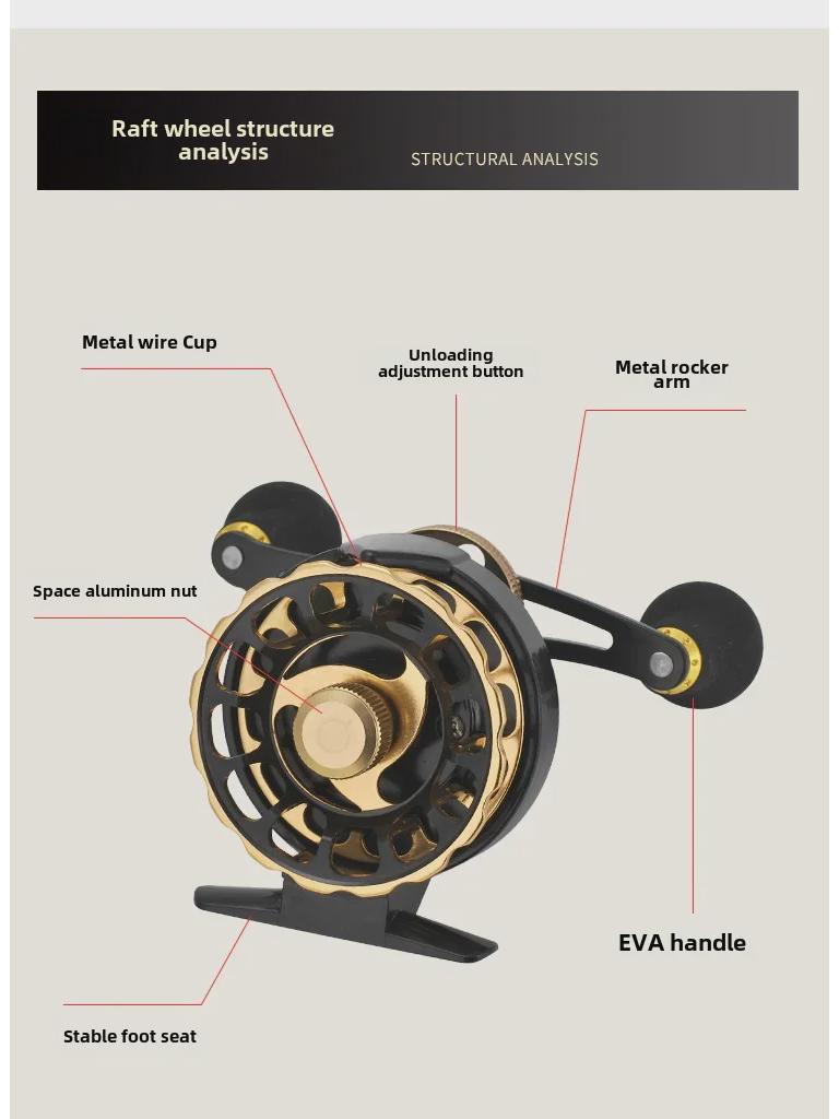 Катушка для ловли на плоту и льду Kemalong Micro Lead Valve для удилищ для морской и мостовой рыбалки